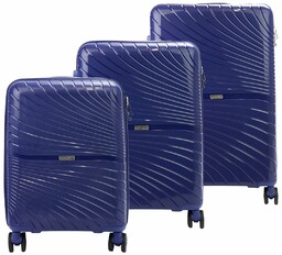 Pierre Cardin trzy walizki zestaw podróżny materiał ABS