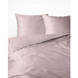 Pościel Makosatyna satynowa jednobarwna z lamówką 220x200 Pudrowy