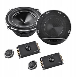 Głośniki samochodowe 5'' 100W tweeter bas zestaw