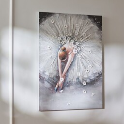 Ręcznie zdobiony obraz z płótnie z motywem baletnicy