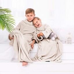 DecoKing Kiddo przytulny koc z rękawami dla dzieci,