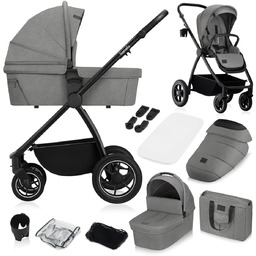 Wózek wielofunkcyjny 2w1 spacerówka + gondola XL materac