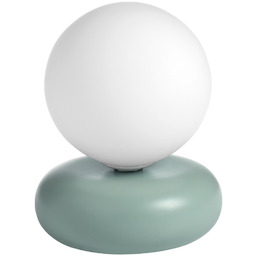 Lampa stołowa OLIVIA zielony 1xG9 ceramiczna, szklany klosz