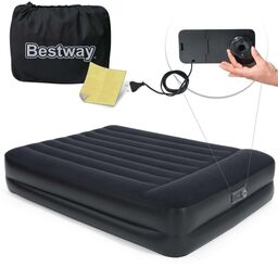 Materac dmuchany, z pompką, Bestway, 203x152x46 cm