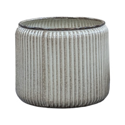 Donica metalowa CYLINDERO STRIPE śr. 31 cm wys.