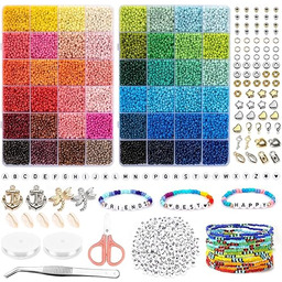 Zestaw 16000 kolorowych koralików 3 mm, 300 sztuk