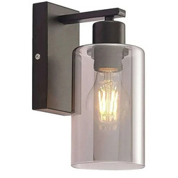 Lindby - Emavi Lampa Ścienna Black/Smoke