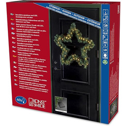 Konstsmide 2768-000 Gwiazda jodła na baterii czujnik zmierzchu