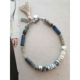 Pakamera Bransoletka patyczki opal, lapis lazuli, larvikit, labradoryt