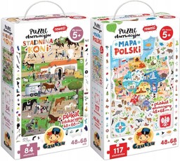 Puzzle obserwacyjne. Stadnina koni+ Mapa Polski