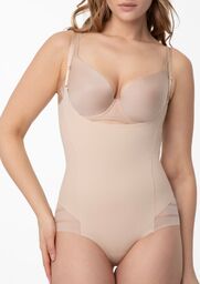 Julimex body wyszczuplające pod biust z siateczką natural