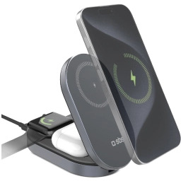 SBS 3w1 MagSafe QI2 15W Szary Ładowarka indukcyjna