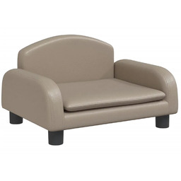 Edinos Dziecięca sofa z ekoskóry cappuccino B6-T35
