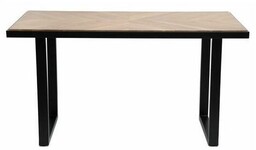 Stół NATTMAL lite drewno akacji &#43; metal 140x70x76