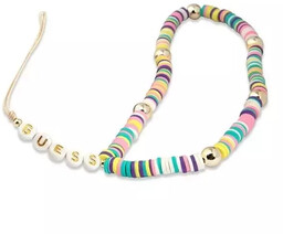 Guess zawieszka GUSTPEAM Phone Strap wielokolorowy Heishi Beads