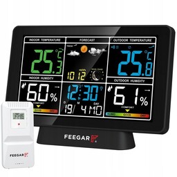 Stacja pogodowa pogody bezprzewodowa Feegar Forecaster LCD 7,5''