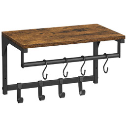 Edinos Industrialny Wieszak Ścienny Na Ubrania Z Półką