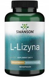 SWANSON L-Lizyna 500mg, 100 kaps.