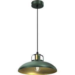 Milagro Industrialna lampa wisząca Felix do salonu zielona