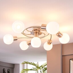 Lampa sufitowa Ciala Lindby, możliwość ściemniania, aluminiowy /