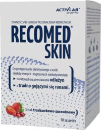 Activlab Pharma RecoMed Skin, preparat odżywczy, smak truskawka-żurawina,