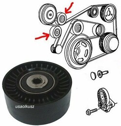 Rolka zwrotna paska wielorowkowego Jeep Grand Cherokee 2,7