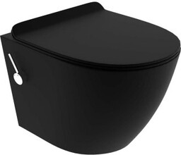LAVITA Miska WC podwieszana SALTO BLACK bezkołnierzowa