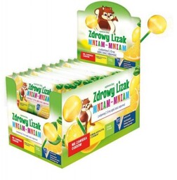 Zdrowy Lizak Mniam-Mniam na odporność cytryna kształt kulki,