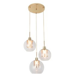 Lampa wisząca Philana E-27 3x60 W złota