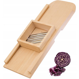 Szatkownica Kuchenna Do Kapusty 3 Ostrza XXL Drewniana