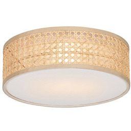 Orientalna lampa sufitowa z rattanu 30 cm -