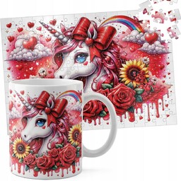 ZESTAW KUBEK + PUZZLE 110EL - JEDNOROŻEC UNICORN