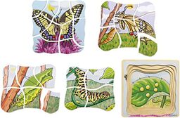 Beleduc 17054 - puzzle warstwowe motyl
