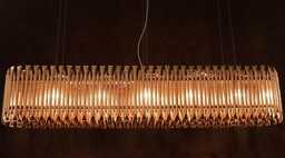 Lampa wisząca GALLIANO LONG ciemne złoto - aluminium,