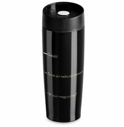 Kubek termiczny czarny termos z grawerem dla pracownika