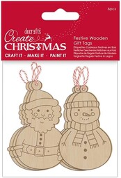 Create Christmas Etykiety prezentowe, drewniane, jeden rozmiar