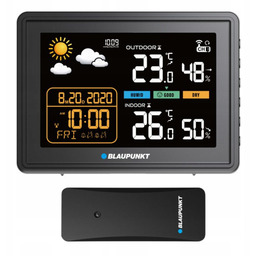 Stacja Pogody Blaupunkt WS30BK LCD Ze Ściemniaczem Zegar