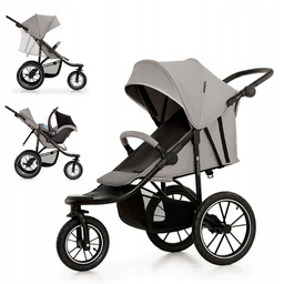 Kinderkraft Wózek Spacerowy Trójkołowy Biegowy Terenowy Sport Helsi