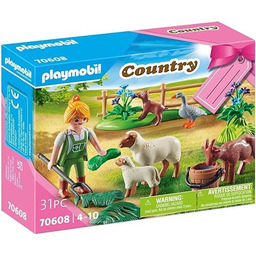 PLAYMOBIL Zestaw prezentowy wieśniaczka z pastwiską, 70608
