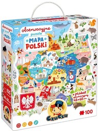 Bright Junior Media CzuCzu Obserwacyjne puzzle Mapa Polski