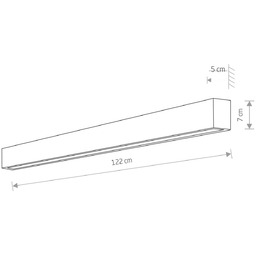 Kinkiet LED Straight L Nowodvorski Lighting, aluminiowy /