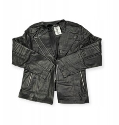 Skórzana kurtka damska ramoneska REAL LEATHER XL
