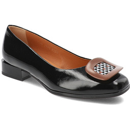 Armodo Czarne Czółenka Eleganckie Obuwie Damskie Z Broszką