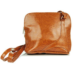 Torebka skórzana listonoszka DAN-A T201 camel