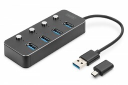 Digitus Hub USB 3.0/Koncentrator 4-portowy USB A +