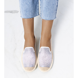 Białe espadryle z cyrkoniami Punter-37