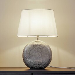 Lampa stołowa Florentino Lindby, biały / opal, salon