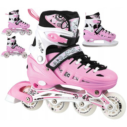 Łyżwy Rolki Z Regulacją Rekreacyjne Damskie 4w1 Łyżworolki