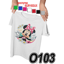 KOSZULKA DZIECIĘCA Z NADRUKIEM MYSZKA MICKEY MINNIE MIKI