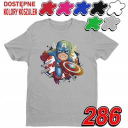 Dziecięca Koszulka T-Shirt Z Nadrukiem Kapitan Ameryka -